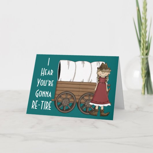 Cowgirl Retirement Help - Westerne Humor Kaart (Voorkant)