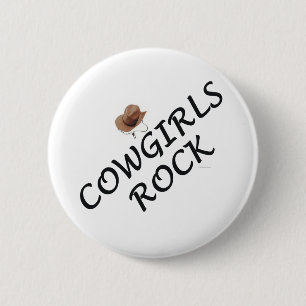 Cowgirl Rock Ronde Button 5,7 Cm
