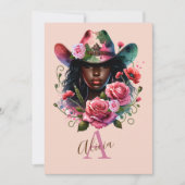 Cowgirl Rodeo Bedankkaart (Voorkant)