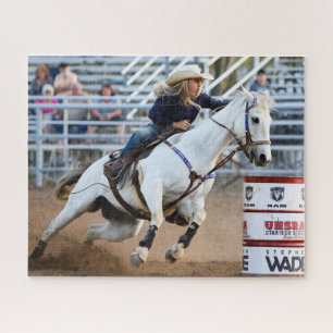 Cowgirl Rodeo Horse Barrel Westerne sport Legpuzzel