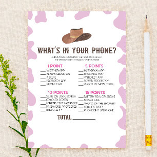 Cowgirl Rodeo in je telefoon Baby shower spel Briefpapier