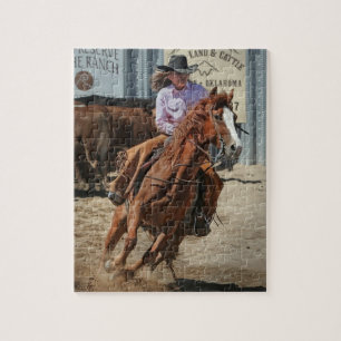Cowgirl Rodeo Paard Paardrijden Western Sporten Legpuzzel
