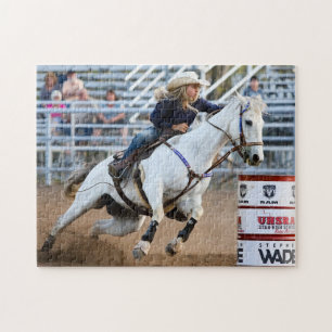Cowgirl Rodeo Paard Vat Western Sport Legpuzzel