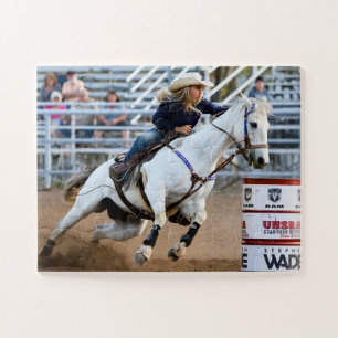 Cowgirl Rodeo Paard Vat Western Sporten Legpuzzel