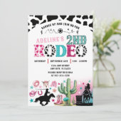 Cowgirl Rodeo Roundup Uitnodiging (Staand voorkant)