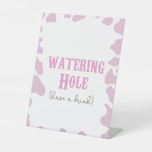 Cowgirl Rodeo Western Watering Hole Drinken Party Reclamebord Met Voetstuk