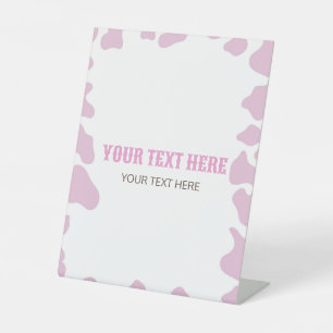 Cowgirl Rodeo Western Wild West Custom Party Reclamebord Met Voetstuk