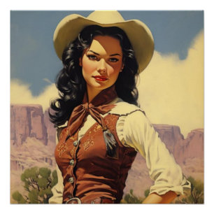  Cowgirl Romance: Wild West fluistert Perfect Poster