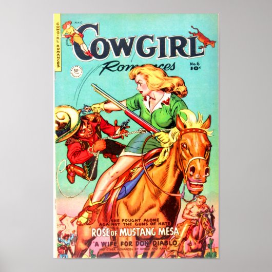 Cowgirl Romancen — Roos van Mustang Mesa Poster (Voorkant)