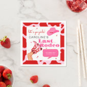 Cowgirl Rood & Roze Laatste Rodeo Bachelorette Fee Servet (Insitu)
