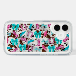 Cowgirl rose et Coquette Turquoise iPhone 16 Coque