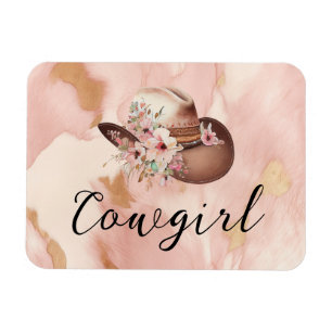 Cowgirl Roze Cream Bruin Goud Koeienhuid Magneet