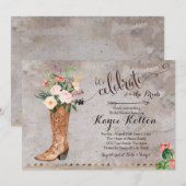 Cowgirl Rustic Bridal Shower Kaart (Voorkant / Achterkant)