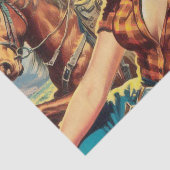 Cowgirl schilderij Tissuepapier (Detail)