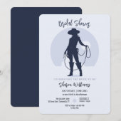 Cowgirl Silhouette Vrijgezellenfeest Kaart (Voorkant / Achterkant)