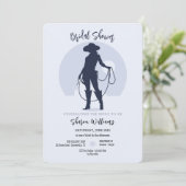 Cowgirl Silhouette Vrijgezellenfeest Kaart (Staand voorkant)