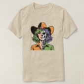Cowgirl Skeleton Western Halloween Shirt (Design voorkant)