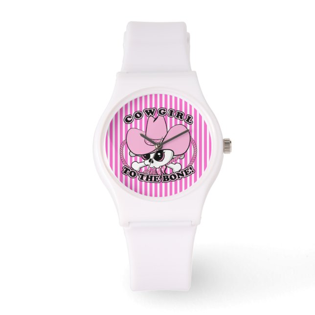 Cowgirl Skull Horloge (Voorkant)