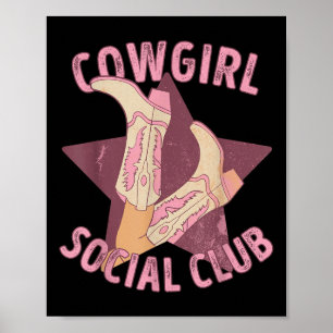 Cowgirl Social Club Western Laarzen Esthetische La Poster
