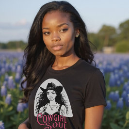 Cowgirl Soul Black Geschiedenis Maand T-shirt