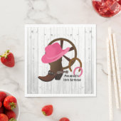 Cowgirl Specialized Birthday Party Rustic Servet (Insitu)