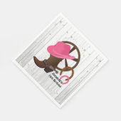 Cowgirl Specialized Birthday Party Rustic Servet (Hoek)