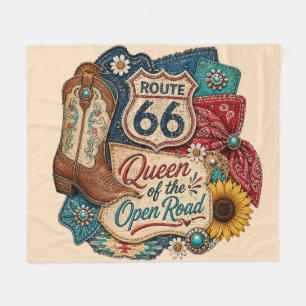 Cowgirl Spirit Of The Mother Road Fleece Deken