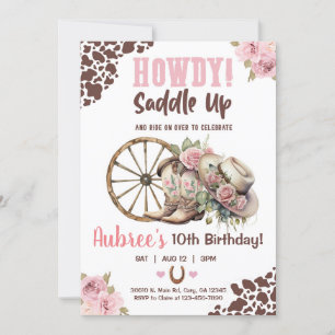 Cowgirl, spring erop, hoi, uitnodiging voor meisje