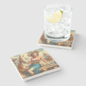 Cowgirl Stenen Onderzetter (Zijkant)