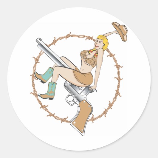 Cowgirl Sticker (Voorkant)