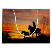 Cowgirl Sunset Horseback Ride Cadeau Sac (Dos)
