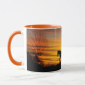 Cowgirl Sunset Horseback Ride Coffee Mug (Gauche)