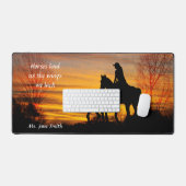 Cowgirl Sunset Horseback Ride Desk Mat (Clavier et souris)