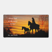 Cowgirl Sunset Horseback Ride Desk Mat (Recto)