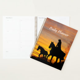 Cowgirl Sunset Paardrijden Dagelijkse Planner