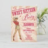 Cowgirl Sweet 16 Invitations (Debout devant)