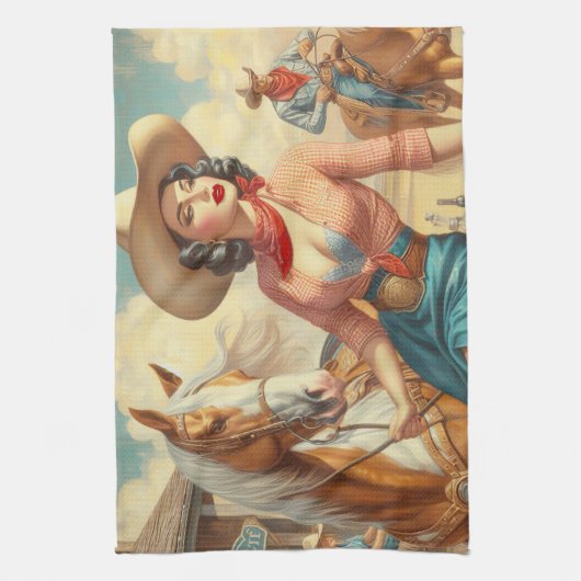 Cowgirl Theedoek (Verticaal)