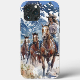 Cowgirl trailblazer telefoonhoesje. iPhone 13 pro max hoesje