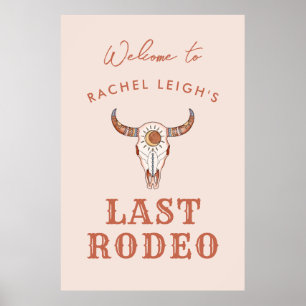 Cowgirl uit de woestijn Laatste Rodeo Welkom Poster