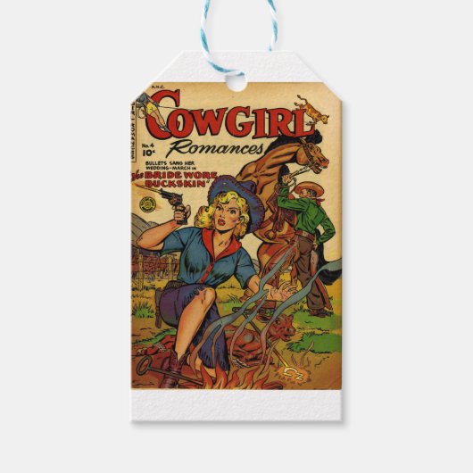 Cowgirl uit op de Range Cadeaulabel (Voorkant)
