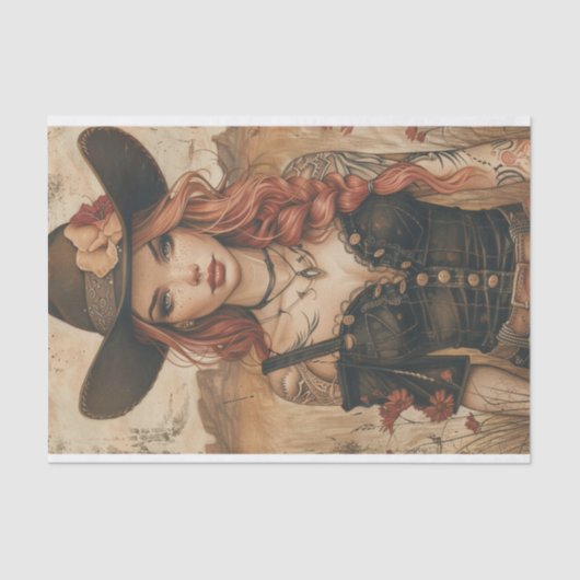 Cowgirl Vibes20 Tissuepapier (Voorkant)