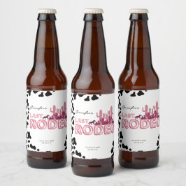 Cowgirl vrijgezellenfeest Laatste Rodeo Bier Etiket