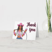 Cowgirl vrijgezellenfeest zweept wijn en wilde tij bedankkaart (Voorkant)