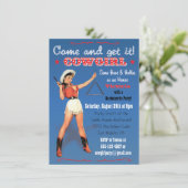 Cowgirl Western Bachelorette / Invitation de fête (Debout devant)