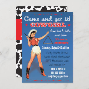 Cowgirl Western Bachelorette / Invitation de fête 