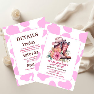 Cowgirl Western Laatste Rodeo vrijgezellenfeest Kaart