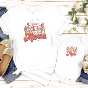 Cowgirl Western mama en ik bijpassende verjaardag T-shirt