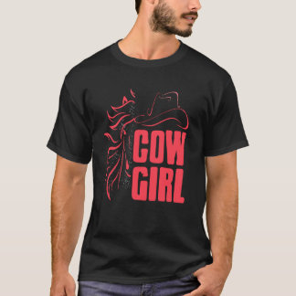 Cowgirl Western Paardenhoofd Omtrek T-shirt