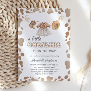 Cowgirl Western Pet laarzen jurk Baby shower Kaart