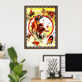 "Cowgirl" Western Poster (Thuiskantoor)